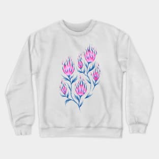 Fire Flower - Light Pink Crewneck Sweatshirt